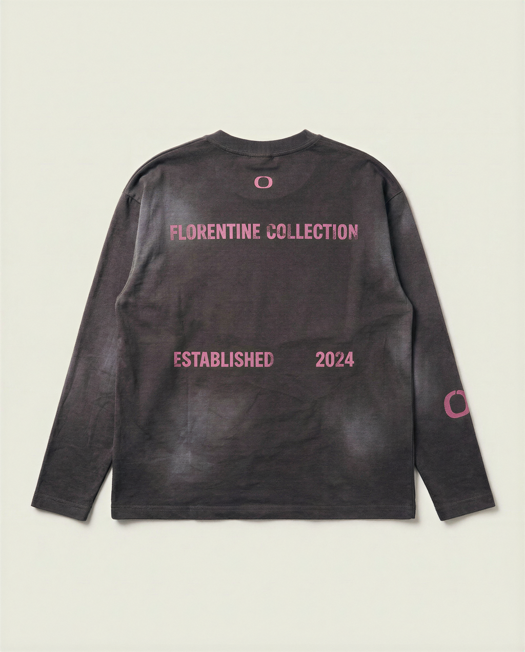 Dark Grey long shirt - Sprayed effect